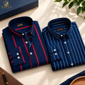 2 Pcs Combo Premium Full Sleeve Cotton Shirt