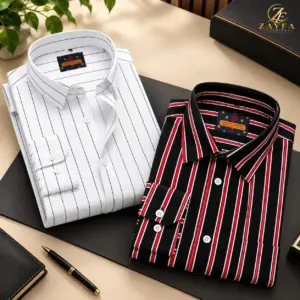 2 Pcs Combo Premium Full Sleeve Cotton Shirt
