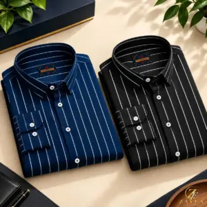 2 Pcs Combo Premium Full Sleeve Cotton Shirt