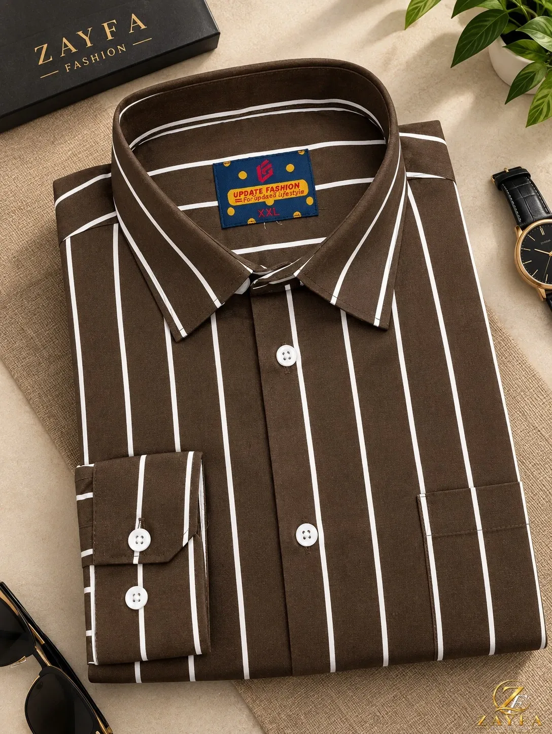Premium Full Sleeve One Pocket Cotton Shirt - Image 2