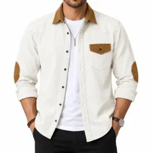 Men’s Premium Wash Contrast Denim Shirt