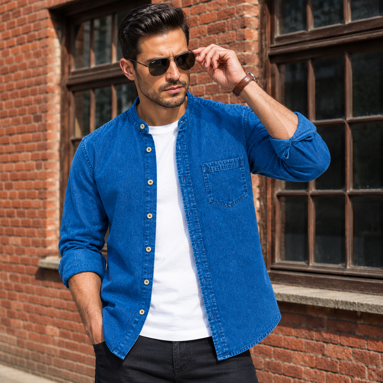Men’s Premium SoftWash Denim Shirt - Image 2