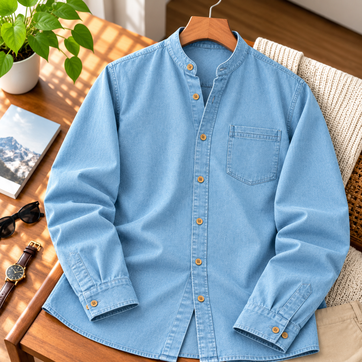 Men’s Premium SoftWash Denim Shirt - Image 4