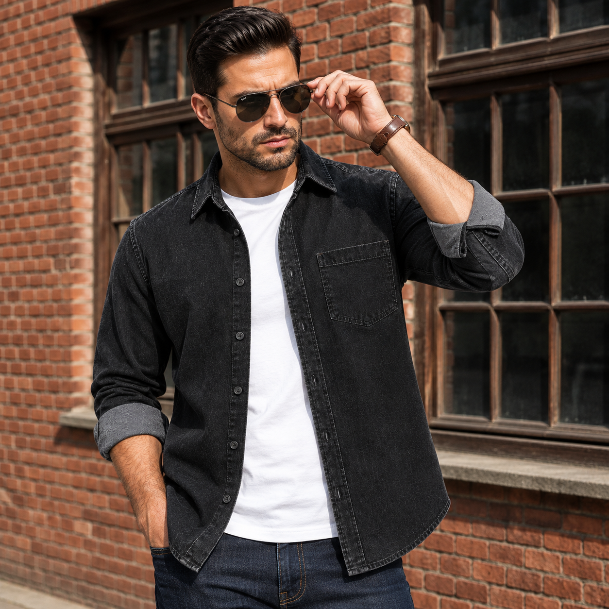 2 Pcs Combo Men’s Premium SoftWash Denim Shirt - Image 2