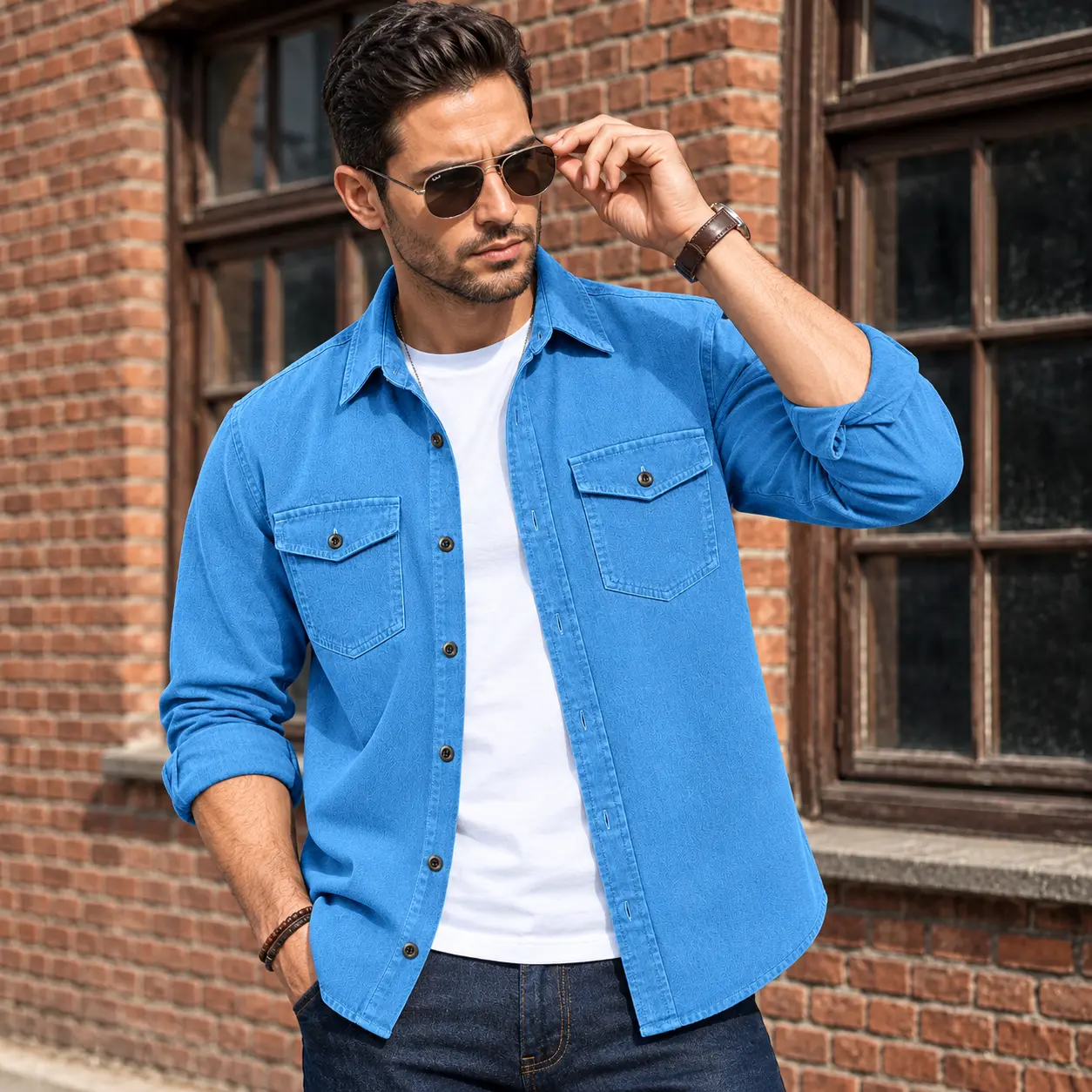 Men’s Premium SoftWash Denim Shirt - Image 2