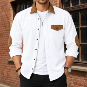 Men’s Premium Wash Contrast Denim Shirt
